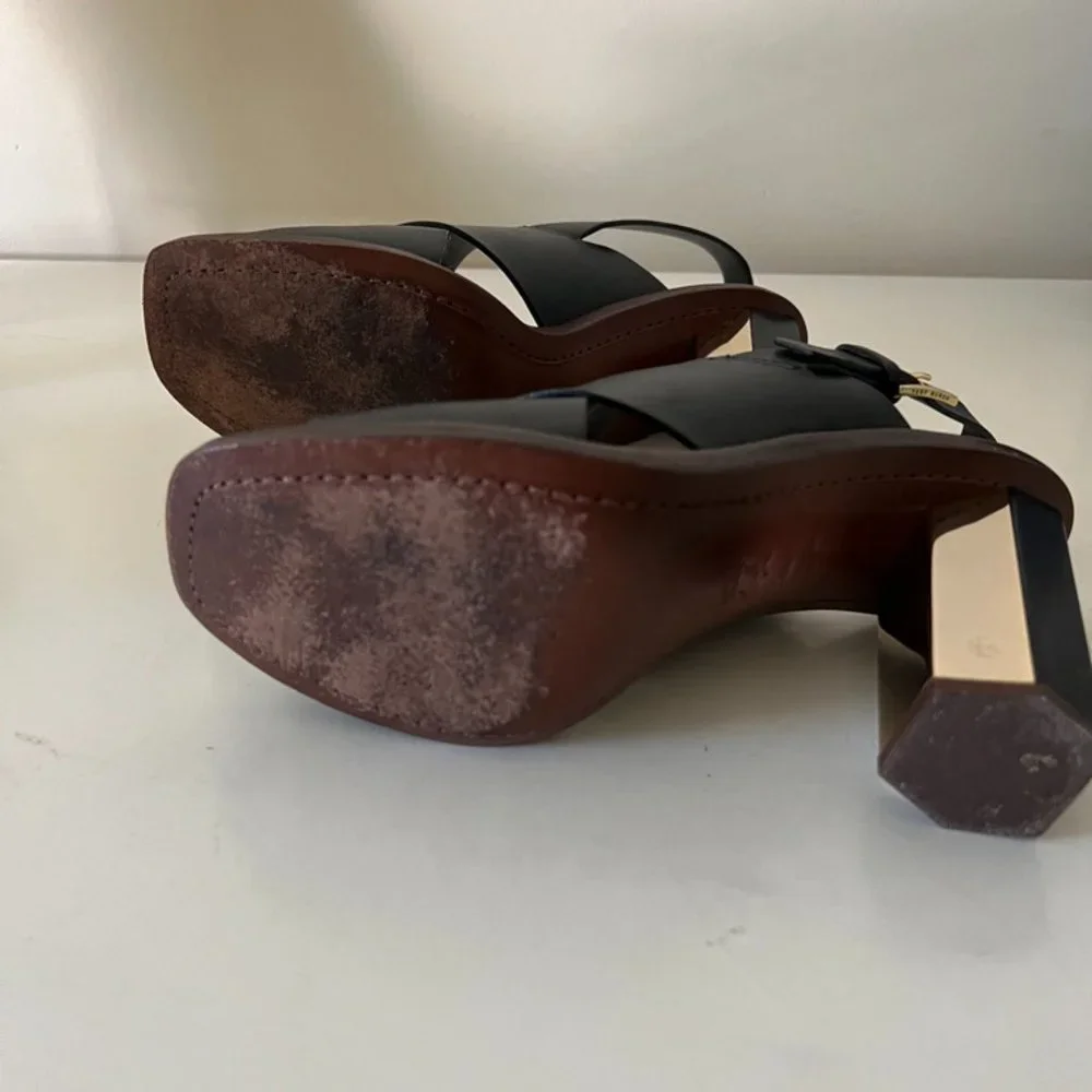 Tory Burch Bleeker Heel, Black, Size 9M - Picture 3 of 7